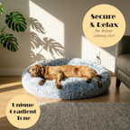 Large Dog Bed – Calming Donut Bed for Medium and Large breed, Extra Fluffy & Washable