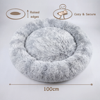 Large Dog Bed – Calming Donut Bed for Medium and Large breed, Extra Fluffy & Washable