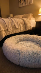 Large Dog Bed – Calming Donut Bed for Medium and Large breed, Extra Fluffy & Washable